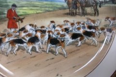 W.T. COPELAND LIONEL EDWARDS FOX HUNT- #11  "THE KILL"   7 1/2"  DISPLAY PLATE .... http://jaapiesfinechinastore.com