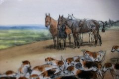 W.T. COPELAND LIONEL EDWARDS FOX HUNT- #11  "THE KILL"   7 1/2"  DISPLAY PLATE .... http://jaapiesfinechinastore.com
