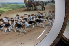 W.T. COPELAND LIONEL EDWARDS FOX HUNT- #11  "THE KILL"   7 1/2"  DISPLAY PLATE .... http://jaapiesfinechinastore.com