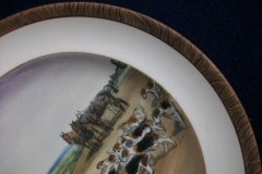 W.T. COPELAND LIONEL EDWARDS FOX HUNT- #11  "THE KILL"   7 1/2"  DISPLAY PLATE .... http://jaapiesfinechinastore.com