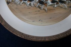 W.T. COPELAND LIONEL EDWARDS FOX HUNT- #11  "THE KILL"   7 1/2"  DISPLAY PLATE .... http://jaapiesfinechinastore.com