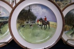 W.T. COPELAND LIONEL EDWARDS FOX HUNT- #12  "THE LAST DRAW"   7 1/2"  DISPLAY PLATE .... http://jaapiesfinechinastore.com