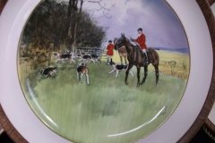 W.T. COPELAND LIONEL EDWARDS FOX HUNT- #12  "THE LAST DRAW"   7 1/2"  DISPLAY PLATE .... http://jaapiesfinechinastore.com