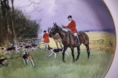 W.T. COPELAND LIONEL EDWARDS FOX HUNT- #12  "THE LAST DRAW"   7 1/2"  DISPLAY PLATE .... http://jaapiesfinechinastore.com