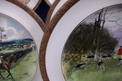W.T. COPELAND LIONEL EDWARDS FOX HUNT- #12  "THE LAST DRAW"   7 1/2"  DISPLAY PLATE .... http://jaapiesfinechinastore.com