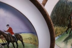 W.T. COPELAND LIONEL EDWARDS FOX HUNT- #12  "THE LAST DRAW"   7 1/2"  DISPLAY PLATE .... http://jaapiesfinechinastore.com