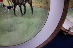 W.T. COPELAND LIONEL EDWARDS FOX HUNT- #12  "THE LAST DRAW"   7 1/2"  DISPLAY PLATE .... http://jaapiesfinechinastore.com