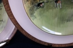W.T. COPELAND LIONEL EDWARDS FOX HUNT- #12  "THE LAST DRAW"   7 1/2"  DISPLAY PLATE .... http://jaapiesfinechinastore.com