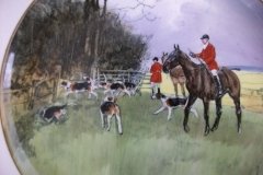 W.T. COPELAND LIONEL EDWARDS FOX HUNT- #12  "THE LAST DRAW"   7 1/2"  DISPLAY PLATE .... http://jaapiesfinechinastore.com