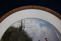 W.T. COPELAND LIONEL EDWARDS FOX HUNT- #12  "THE LAST DRAW"   7 1/2"  DISPLAY PLATE .... http://jaapiesfinechinastore.com
