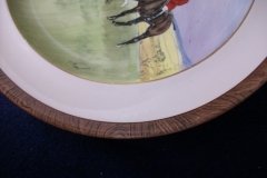 W.T. COPELAND LIONEL EDWARDS FOX HUNT- #12  "THE LAST DRAW"   7 1/2"  DISPLAY PLATE .... http://jaapiesfinechinastore.com
