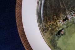 W.T. COPELAND LIONEL EDWARDS FOX HUNT- #12  "THE LAST DRAW"   7 1/2"  DISPLAY PLATE .... http://jaapiesfinechinastore.com