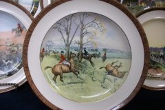 W.T. COPELAND LIONEL EDWARDS FOX HUNT- #2  "GONE AWAY"  7 1/2" DISPLAY PLATE .... http://jaapiesfinechinastore.com