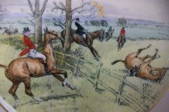 W.T. COPELAND LIONEL EDWARDS FOX HUNT- #2  "GONE AWAY"  7 1/2" DISPLAY PLATE .... http://jaapiesfinechinastore.com