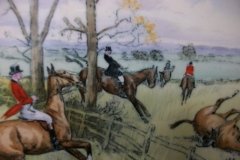 W.T. COPELAND LIONEL EDWARDS FOX HUNT- #2  "GONE AWAY"  7 1/2" DISPLAY PLATE .... http://jaapiesfinechinastore.com