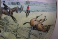 W.T. COPELAND LIONEL EDWARDS FOX HUNT- #2  "GONE AWAY"  7 1/2" DISPLAY PLATE .... http://jaapiesfinechinastore.com