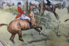 W.T. COPELAND LIONEL EDWARDS FOX HUNT- #2  "GONE AWAY"  7 1/2" DISPLAY PLATE .... http://jaapiesfinechinastore.com