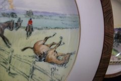 W.T. COPELAND LIONEL EDWARDS FOX HUNT- #2  "GONE AWAY"  7 1/2" DISPLAY PLATE .... http://jaapiesfinechinastore.com