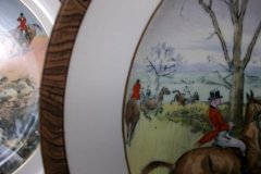 W.T. COPELAND LIONEL EDWARDS FOX HUNT- #2  "GONE AWAY"  7 1/2" DISPLAY PLATE .... http://jaapiesfinechinastore.com