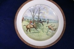 W.T. COPELAND LIONEL EDWARDS FOX HUNT- #2  "GONE AWAY"  7 1/2" DISPLAY PLATE .... http://jaapiesfinechinastore.com