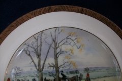 W.T. COPELAND LIONEL EDWARDS FOX HUNT- #2  "GONE AWAY"  7 1/2" DISPLAY PLATE .... http://jaapiesfinechinastore.com