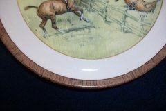 W.T. COPELAND LIONEL EDWARDS FOX HUNT- #2  "GONE AWAY"  7 1/2" DISPLAY PLATE .... http://jaapiesfinechinastore.com