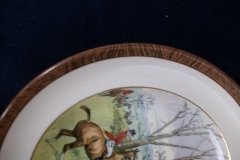 W.T. COPELAND LIONEL EDWARDS FOX HUNT- #2  "GONE AWAY"  7 1/2" DISPLAY PLATE .... http://jaapiesfinechinastore.com
