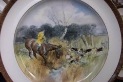 W.T. COPELAND LIONEL EDWARDS FOX HUNT- #3  "GOING TO A HALLOA"   7 1/2"  DISPLAY PLATE .... http://jaapiesfinechinastore.com