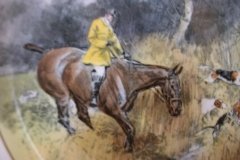 W.T. COPELAND LIONEL EDWARDS FOX HUNT- #3  "GOING TO A HALLOA"   7 1/2"  DISPLAY PLATE .... http://jaapiesfinechinastore.com