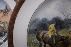W.T. COPELAND LIONEL EDWARDS FOX HUNT- #3  "GOING TO A HALLOA"   7 1/2"  DISPLAY PLATE .... http://jaapiesfinechinastore.com