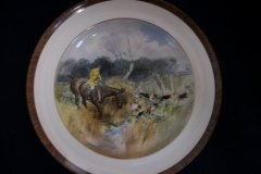 W.T. COPELAND LIONEL EDWARDS FOX HUNT- #3  "GOING TO A HALLOA"   7 1/2"  DISPLAY PLATE .... http://jaapiesfinechinastore.com