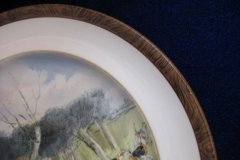 W.T. COPELAND LIONEL EDWARDS FOX HUNT- #3  "GOING TO A HALLOA"   7 1/2"  DISPLAY PLATE .... http://jaapiesfinechinastore.com