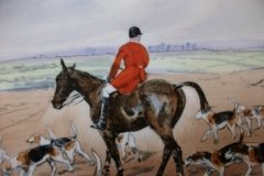 W.T. COPELAND LIONEL EDWARDS FOX HUNT- #4  "A CHECK"   7 1/2"  DISPLAY PLATE .... http://jaapiesfinechinastore.com