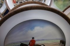 W.T. COPELAND LIONEL EDWARDS FOX HUNT- #4  "A CHECK"   7 1/2"  DISPLAY PLATE .... http://jaapiesfinechinastore.com