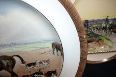 W.T. COPELAND LIONEL EDWARDS FOX HUNT- #4  "A CHECK"   7 1/2"  DISPLAY PLATE .... http://jaapiesfinechinastore.com