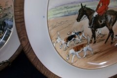W.T. COPELAND LIONEL EDWARDS FOX HUNT- #4  "A CHECK"   7 1/2"  DISPLAY PLATE .... http://jaapiesfinechinastore.com