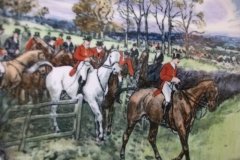 W.T. COPELAND LIONEL EDWARDS FOX HUNT- #5  "OFF TO DRAW"   7 1/2"  DISPLAY PLATE .... http://jaapiesfinechinastore.com