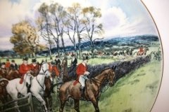 W.T. COPELAND LIONEL EDWARDS FOX HUNT- #5  "OFF TO DRAW"   7 1/2"  DISPLAY PLATE .... http://jaapiesfinechinastore.com