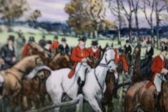 W.T. COPELAND LIONEL EDWARDS FOX HUNT- #5  "OFF TO DRAW"   7 1/2"  DISPLAY PLATE .... http://jaapiesfinechinastore.com