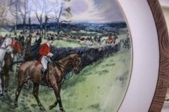 W.T. COPELAND LIONEL EDWARDS FOX HUNT- #5  "OFF TO DRAW"   7 1/2"  DISPLAY PLATE .... http://jaapiesfinechinastore.com