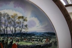 W.T. COPELAND LIONEL EDWARDS FOX HUNT- #5  "OFF TO DRAW"   7 1/2"  DISPLAY PLATE .... http://jaapiesfinechinastore.com