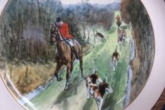 W.T. COPELAND LIONEL EDWARDS FOX HUNT- #6  "THE FIND"   7 1/2"  DISPLAY PLATE .... http://jaapiesfinechinastore.com