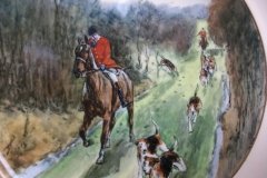 W.T. COPELAND LIONEL EDWARDS FOX HUNT- #6  "THE FIND"   7 1/2"  DISPLAY PLATE .... http://jaapiesfinechinastore.com