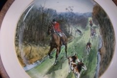W.T. COPELAND LIONEL EDWARDS FOX HUNT- #6  "THE FIND"   7 1/2"  DISPLAY PLATE .... http://jaapiesfinechinastore.com