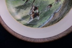 W.T. COPELAND LIONEL EDWARDS FOX HUNT- #6  "THE FIND"   7 1/2"  DISPLAY PLATE .... http://jaapiesfinechinastore.com