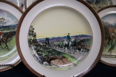 W.T. COPELAND LIONEL EDWARDS FOX HUNT- #7  "HOMEWARD"   7 1/2"  DISPLAY PLATE .... http://jaapiesfinechinastore.com