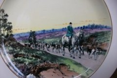 W.T. COPELAND LIONEL EDWARDS FOX HUNT- #7  "HOMEWARD"   7 1/2"  DISPLAY PLATE .... http://jaapiesfinechinastore.com