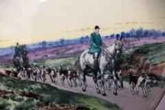W.T. COPELAND LIONEL EDWARDS FOX HUNT- #7  "HOMEWARD"   7 1/2"  DISPLAY PLATE .... http://jaapiesfinechinastore.com