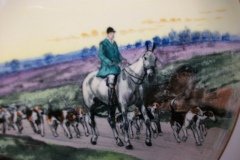 W.T. COPELAND LIONEL EDWARDS FOX HUNT- #7  "HOMEWARD"   7 1/2"  DISPLAY PLATE .... http://jaapiesfinechinastore.com