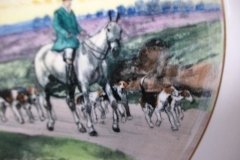 W.T. COPELAND LIONEL EDWARDS FOX HUNT- #7  "HOMEWARD"   7 1/2"  DISPLAY PLATE .... http://jaapiesfinechinastore.com
